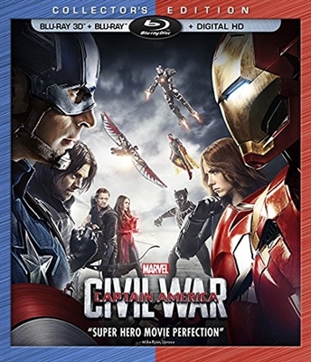Captain America: Civil War 3D Blu-ray (Rental)