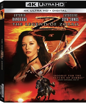 Legend Of Zorro 4K UHD 07/23 Blu-ray (Rental)