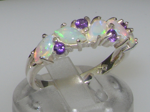 Opal half eternity on sale ring