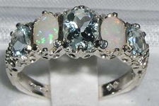 Sterling Silver Victorian Style Gemstone Ring