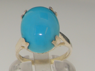 Sterling Silver Turquoise Solitaire Ring