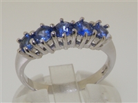 Beautiful Platinum Ceylon Sapphire Five Stone Ring