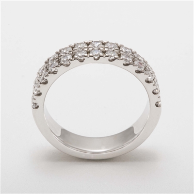 Beautiful Platinum 1.25ct Diamond Half Eternity Wedding Ring