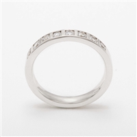 Stunning Platinum Tension Set 0.40ct Diamond Half Eternity Ring