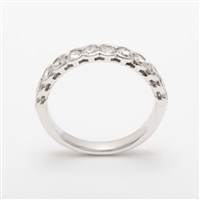 Elegant Platinum 1.00ct Diamond Half Eternity Ring