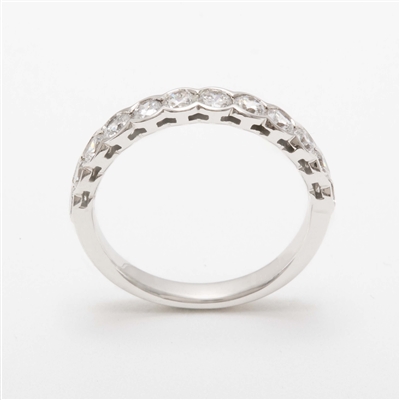 Elegant Platinum 1.00ct Diamond Half Eternity Ring