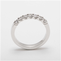 Elegant Platinum 0.50ct Diamond Half Eternity Ring