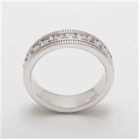 Elegant Platinum 0.75ct Diamond Half Eternity Ring