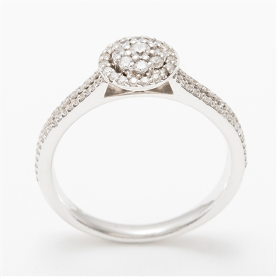 Stunning Platinum, 18ct or 14ct White Gold Halo Engagement Ring