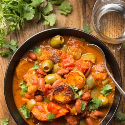 Sweet and Smokey Plantain and Bean Stew