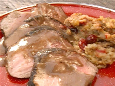 Roasted Pork Tenderloin with Apple Cranberry Stuffing