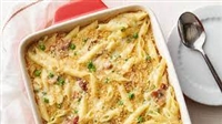 Baked Penne Carbonaro with Chicken