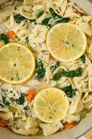 Lemon, Tortellini, and Kale Soup