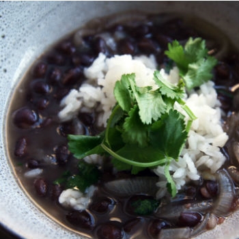 Cuban Inspired Black Beans, Rice, and Plantains