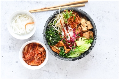 Vegetarian Korean Rice Bulgogi Bowl OR Chicken