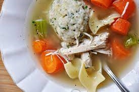 Chicken Noodle and Vegetable Soup with Matzo Balls