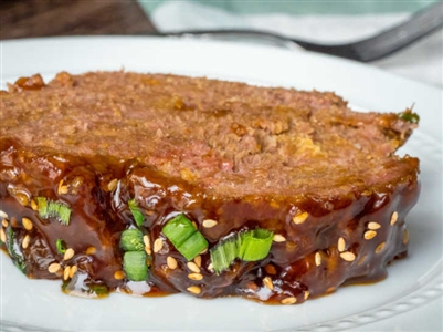 Hoisin Ginger Glazed Turkey Meatloaf