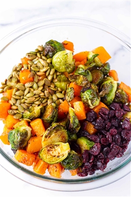 Maple roasted Brussel Sprout and Squash Salad