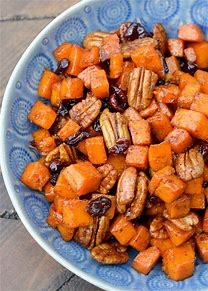 Maple Roasted Butternut Squash with Pecans and Dried Cherries