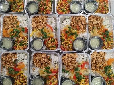Vegetarian Burrito Bowl with Tofu Sofritas