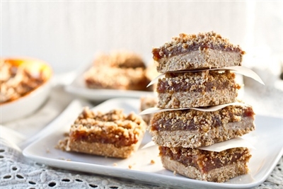 Apple, walnut and date bars