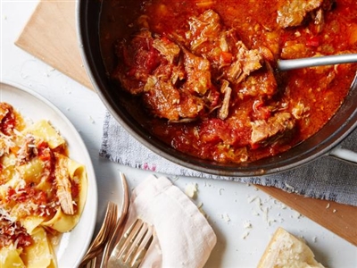 Braised Pork Ragu with Polenta