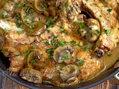 White Wine, Mushroom Pork Cutlets