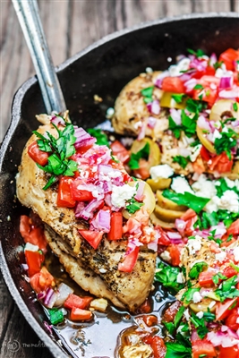 Greek Chicken with Feta Lemon Cauliflower Rice