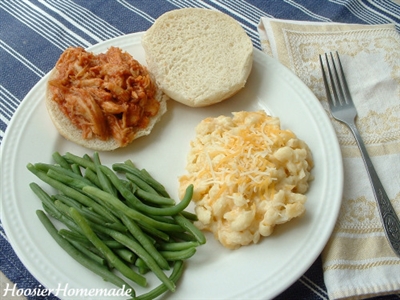 BBQ Pulled Pork with Macaroni and Cheese