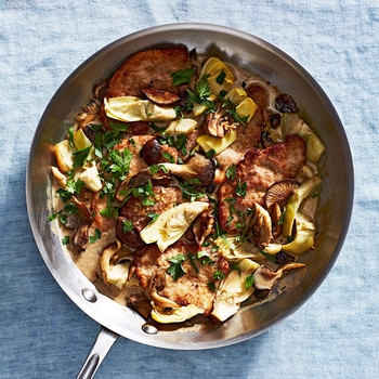 Pork with Mushrooms and Artichokes