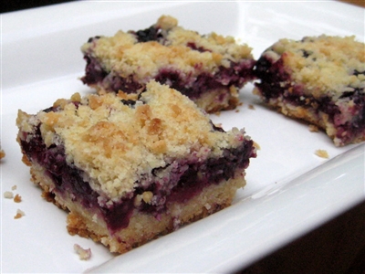 Blueberry Pie Crumble Bars