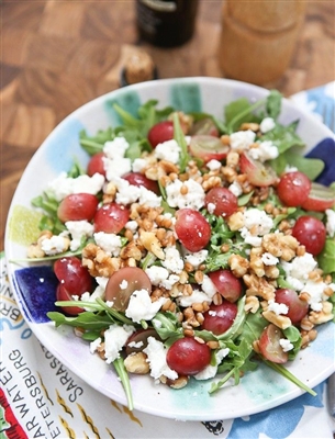 Baby Spinach, wheat berry, and Grape Salad