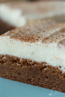 Gingerbread Blondies with Cream Cheese Frosting