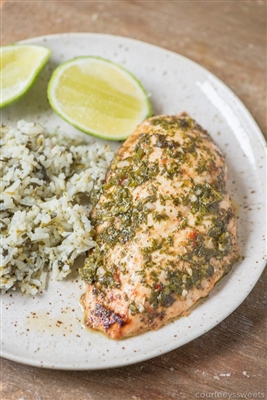 Chimichurri Chicken Breasts with Cilantro Lime Rice