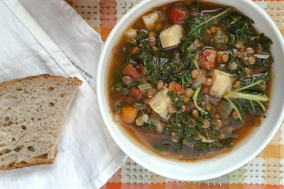 Lentil Soup with Potatoes and Kale