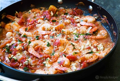 Greek Style Shrimp with Feta and Tomatoes