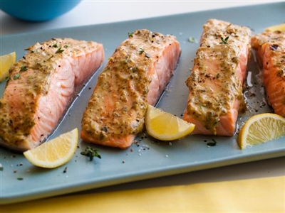 Honey Mustard Glazed Salmon