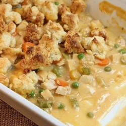 Chicken Pie with Savory Crumble Topping