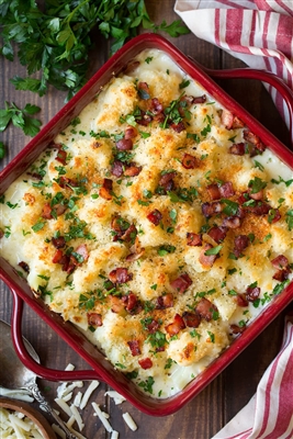 Sharp Cheddar Cauliflower Gratin