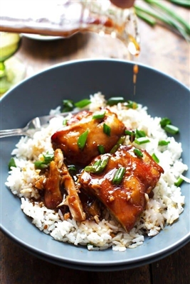 Honey Bourbon Chicken Thighs