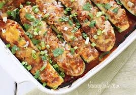 Enchilada Zucchini Boats Low Carb