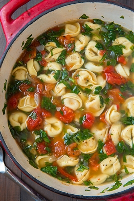 Chicken, Spinach, and Tortellini Soup