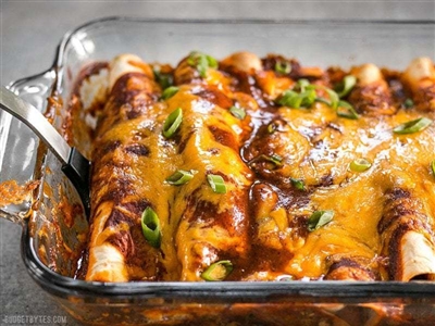 Soy Chorizo, Sweet Potato, and Poblano Enchiladas