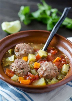 Mexican Meatball soup