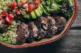 Baked Black Bean Croquettes with Corn salsa