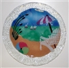 12 inch Pastel Beach Scene Plate