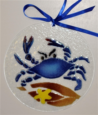 7 inch Blue Claw Crab Suncatcher