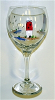 Barnegat Lighthouse Red Wine Glass