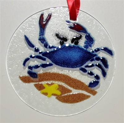Blue Claw Crab Small Suncatcher