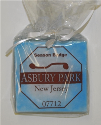 Beach Badge Blue Asbury Park Coasters